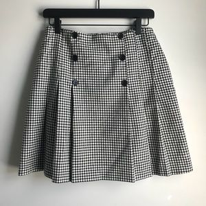 Vintage gingham pleated skirt